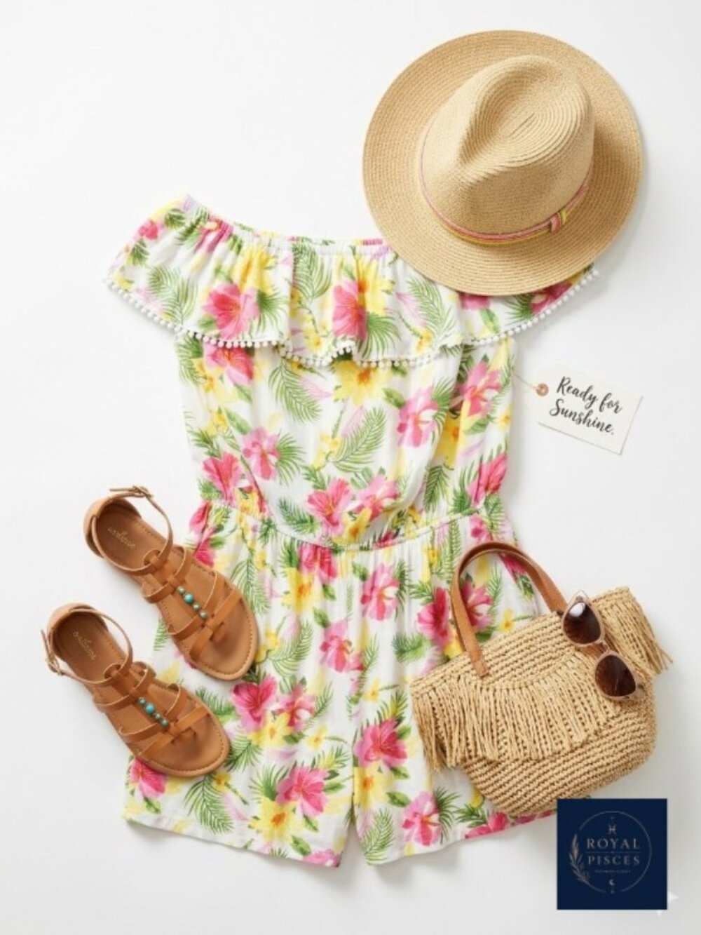 Floral Off-Shoulder Shorts Romper